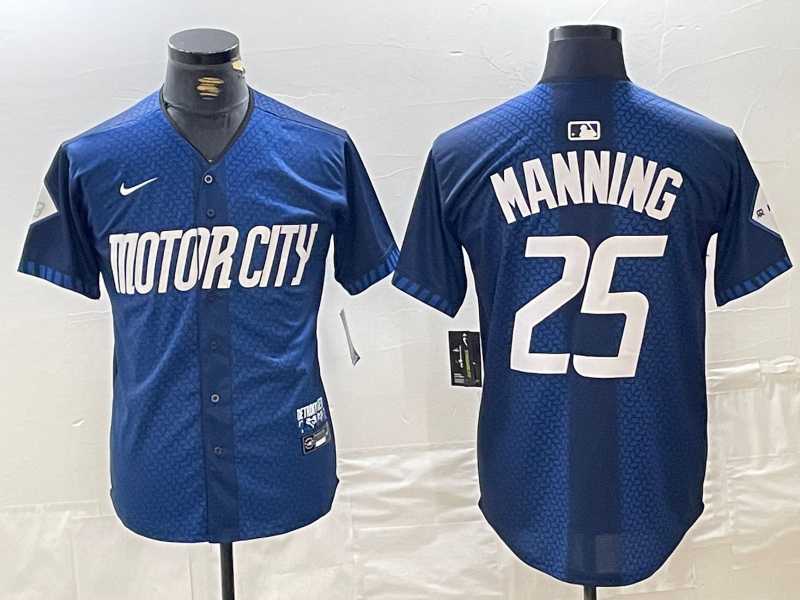 Men%27s Detroit Tigers #25 Matt Manning 2024 Navy City Connect Cool Base Limited Stitched Jersey->detroit tigers->MLB Jersey